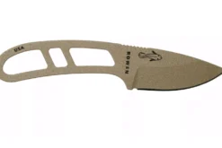 Couteau de cou Esee Candiru Dark Earth CAN-DE lame acier carbone 5,1cm manche ajouré en acier + étui