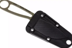Couteau de cou Esee Dark Earth Izula IZULA-DE lame acier carbone 6,7cm manche en acier + étui