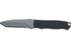 Couteau de cou Herbertz 103407 lame tanto 7cm manche polymère noir + étui