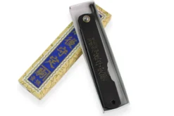Couteau de poche Higonokami Kanetsune lame 7,5cm manche acier noir