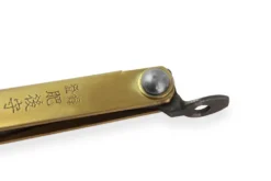 Couteau de poche Higonokami Kanetsune 4cm acier SK-5 manche laiton