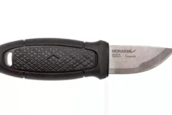 Couteau de poche Mora Eldris 12647 lame inox 5,9cm et manche en caoutchouc noir + étui