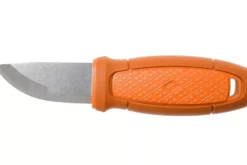Couteau de poche Mora Eldris 13501 lame inox 5,9cm manche caoutchouc burnt orange + étui