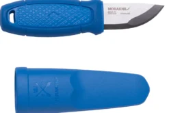 Couteau de poche Mora Eldris 12649 lame inox 5,9cm manche caoutchouc bleu + étui