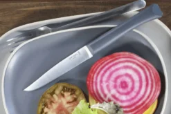 Couteau de table Opinel Bon Appétit + lame 11cm en inox manche en polymère sauge