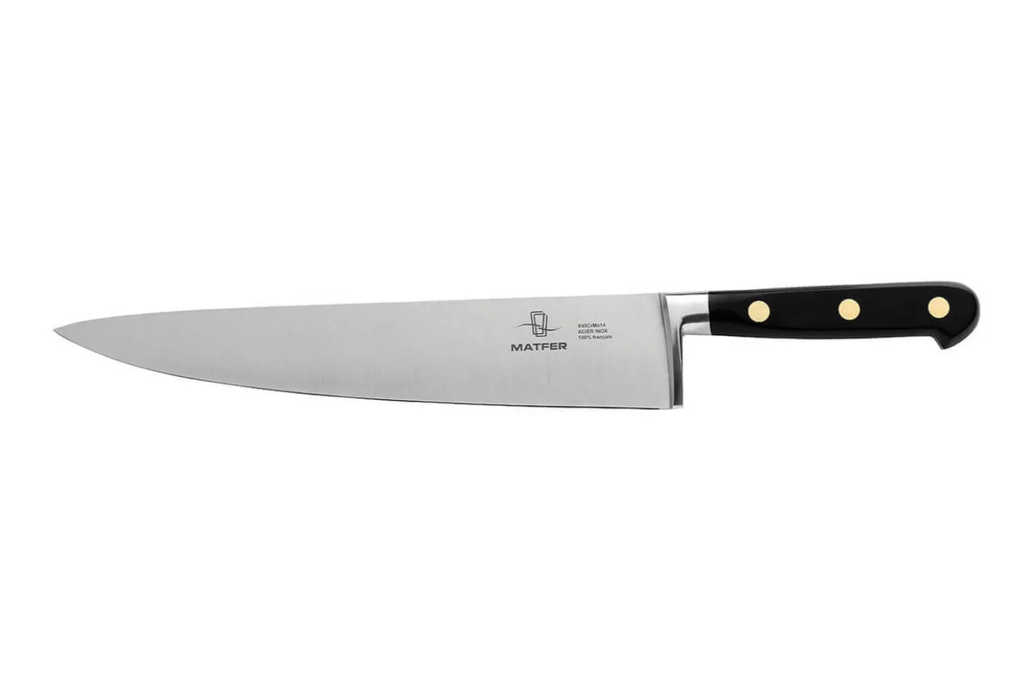 Couteau de tour/chef forgé Matfer manche en ABS 3 rivets 25cm