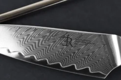 Couteau d'office 9,5cm Ryda Knives ST650 Damas et manche en olivier