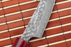 Couteau d'office japonais artisanal Tsunehisa Aogami Super martelé 8cm