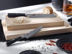 Couteau d'office japonais long Miyabi 5000FCD lame 11cm damas 48 couches manche pakkawood