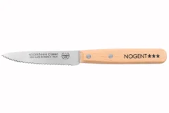 Couteau d'office Nogent Classic manche en hêtre lame crantée 9cm