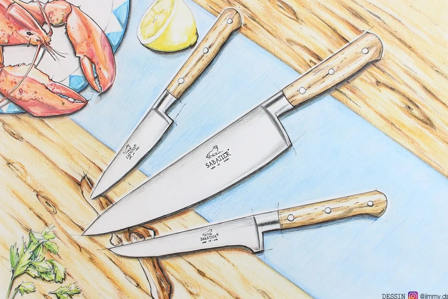 Couteau à désosser forgé Sabatier Brocéliande 13cm manche hêtre