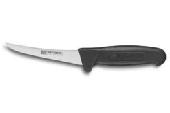 Couteau à désosser professionnel Fischer HACCP lame courbée rigide 13cm manche noir