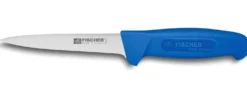 Couteau à désosser professionnel Fischer HACCP lame usée 14cm manche bleu