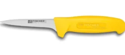 Couteau à désosser professionnel Fischer HACCP lame usée 11cm manche jaune