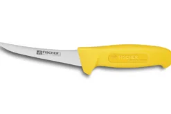Couteau à désosser professionnel Fischer HACCP lame courbée 15cm manche jaune