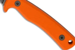 Couteau Esee Ashley Game ESEE-AGK-OR lame acier carbone noir 9,1cm manche G10 orange + étui cuir