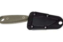 Couteau Esee Izula II DT lame acier carbone 6,2cm manche micarta désert + étui