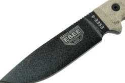 Couteau Esee 4 4PB-017 lame acier carbone 11,6cm manche micarta vert clair + étui