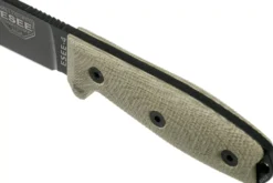 Couteau Esee 4 4PB-017 lame acier carbone 11,6cm manche micarta vert clair + étui