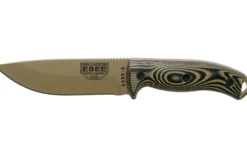 Couteau Esee 5 5PDE-005 lame acier carbone 13,2cm manche G10 coyote/noir + étui