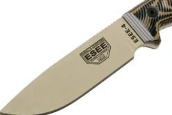 Couteau Esee 4 4PDT-005 lame carbone 11,6cm manche G10 coyote/noir + étui