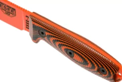 Couteau Esee 3 3PMOR-006 lame acier carbone 8,8cm manche G10 noir et orange + étui