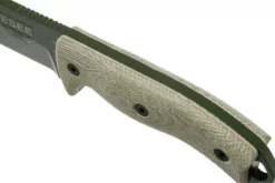 Couteau Esee 5 5POD-017 lame acier carbone 13,2cm manche micarta vert clair + étui
