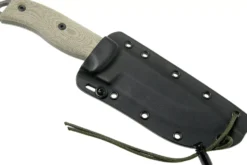 Couteau Esee 5 5POD-017 lame acier carbone 13,2cm manche micarta vert clair + étui