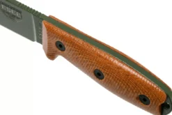 Couteau Esee 4 4POD-011 lame acier carbone vert 11,6cm manche micarta marron + étui