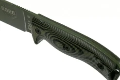Couteau Esee 6 6POD-003 lame acier carbone 16,5cm manche G10 vert et noir + étui