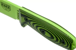 Couteau Esee 4 4PVG-007 lame carbone 11,6cm manche G10 vert et noir + étui