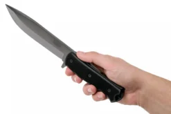 Couteau Fallkniven A1xb Expedition Knife Tungsten Carbide lame noire 16cm manche Thermorun noir + étui Zytel
