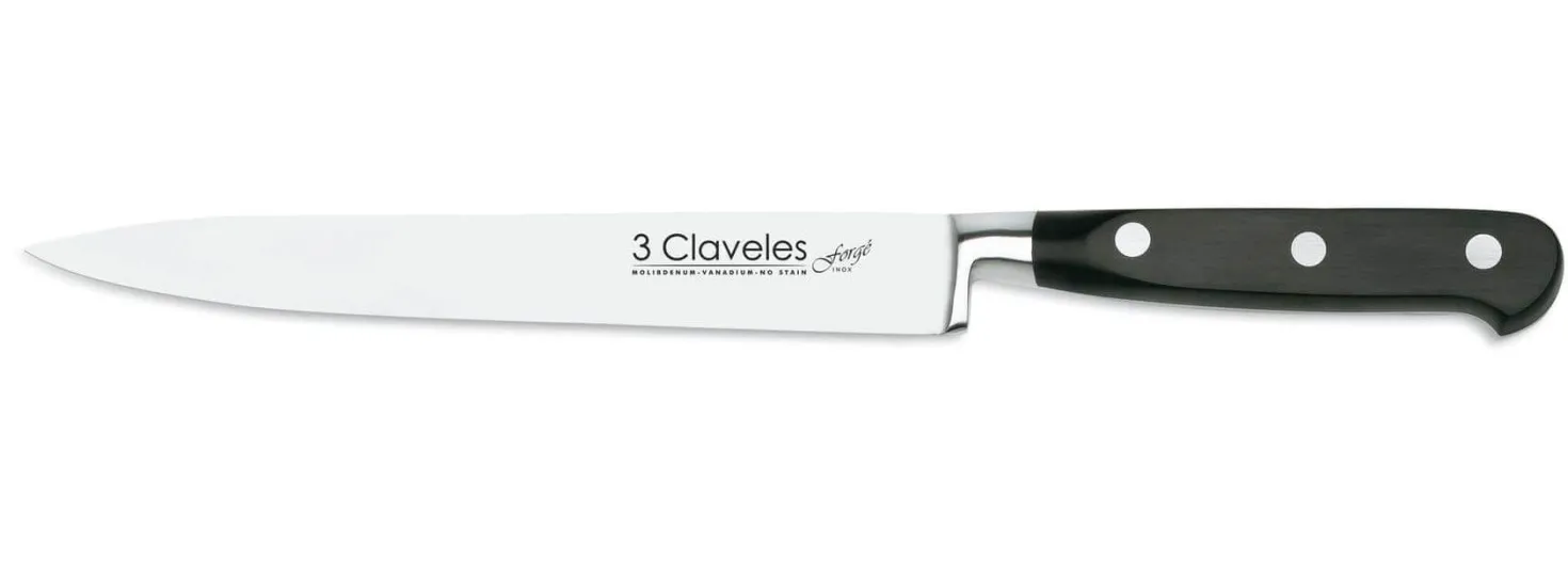 Couteau filet de sole 3 Claveles Forgé acier inox 19cm