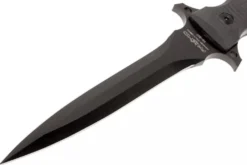 Couteau Fox Military Modras FX.507 lame 17,5cm manche G10 noir + étui en cuir