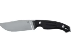 Couteau Fox Octopus Vulgaris FX.510 lame 11,5cm manche G10 noir + étui en cuir