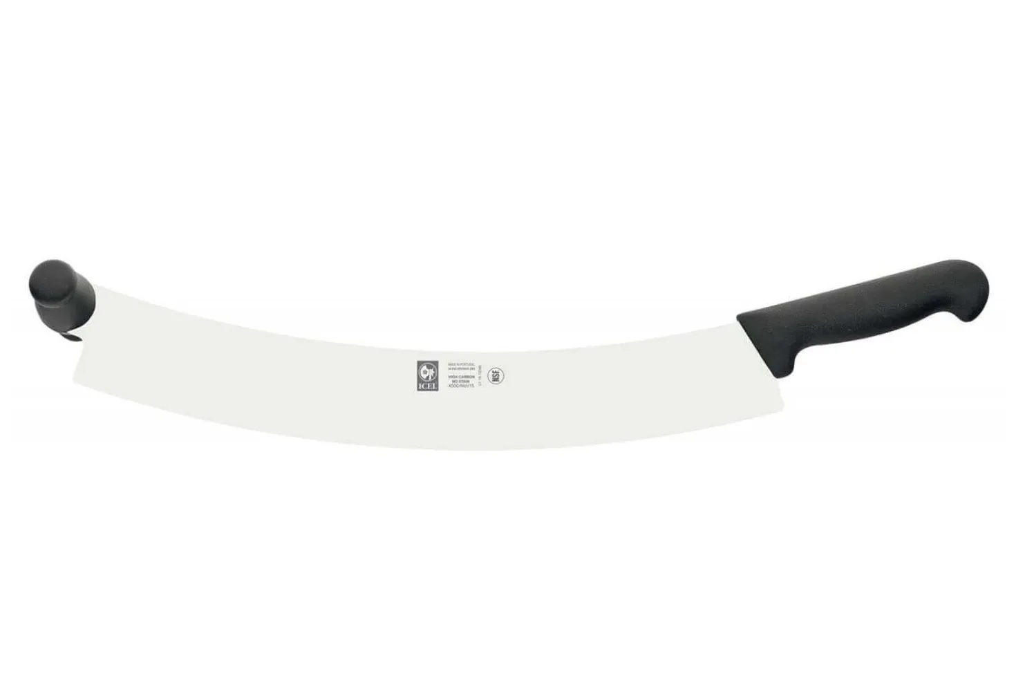 Couteau à fromage et pizza professionnel Icel 38cm double manche noir