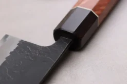 Couteau gyuto 24cm japonais artisanal Masashi Yamamoto BS1 Black Nashiji
