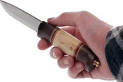 Couteau Helle Harding H099 lame 10cm manche en bouleau et en chêne avec cuir + étui en cuir