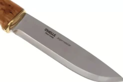 Couteau Helle Jegermester H042 lame en inox 13,5cm manche en bouleau + étui en cuir