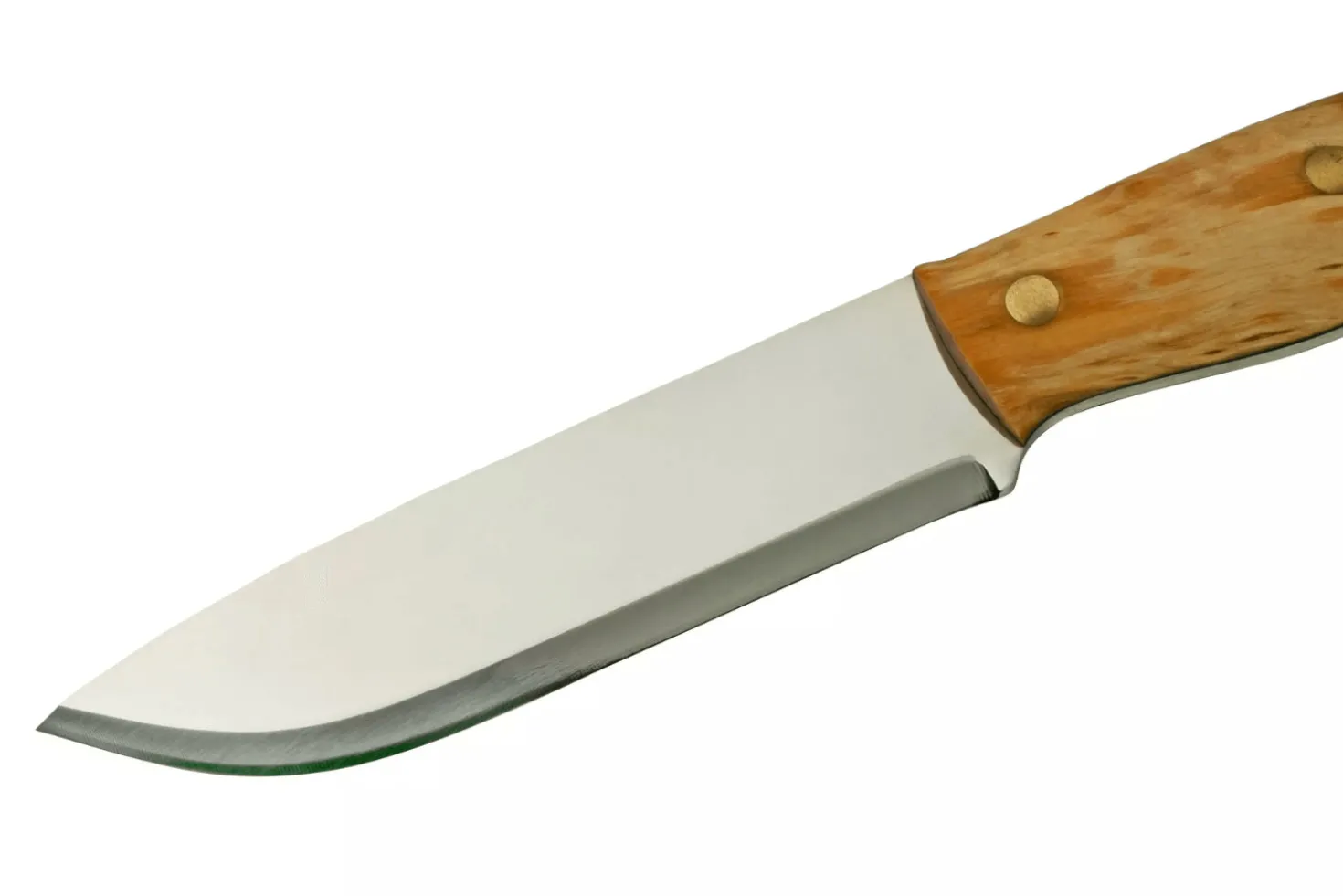 Couteau Helle Nord H670 lame en acier 14,7cm manche en bouleau frisé + étui en cuir