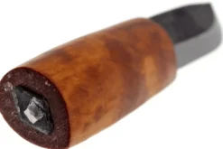 Couteau Helle Viking H096 lame en acier carbone 11cm manche en bois de bouleau + étui en cuir