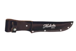 Couteau Herbertz Bowie 106415 lame 15,5cm manche zinc et cuir + étui en cuir