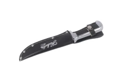 Couteau Herbertz Bowie 106415 lame 15,5cm manche zinc et cuir + étui en cuir