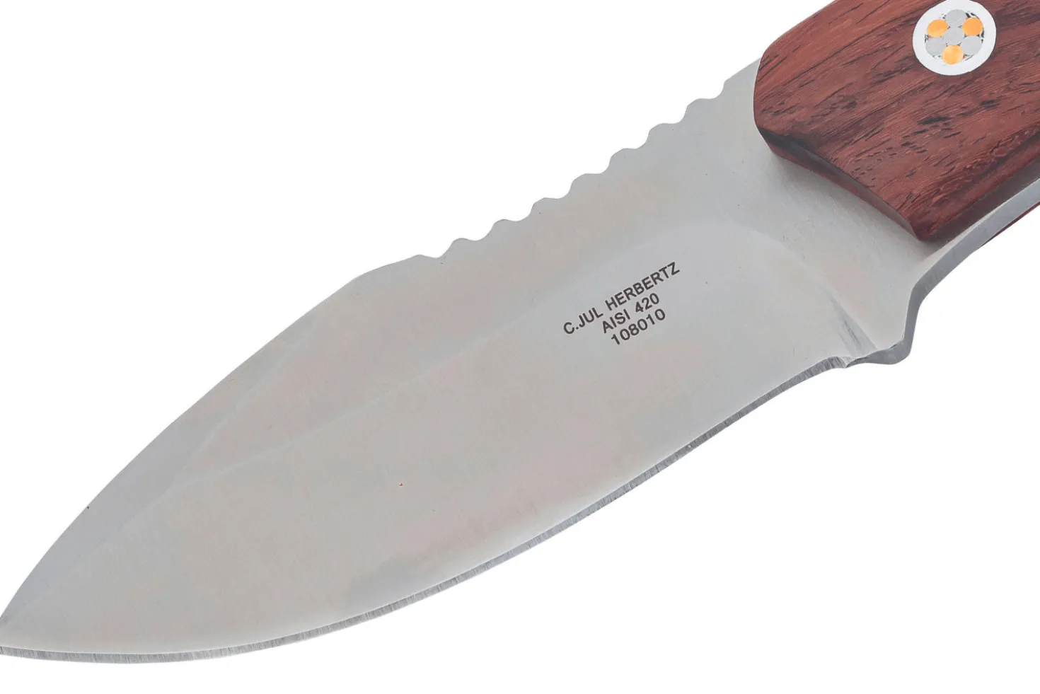 Couteau Herbertz 108010 lame en inox 9,3cm manche en bois de cocobolo avec étui