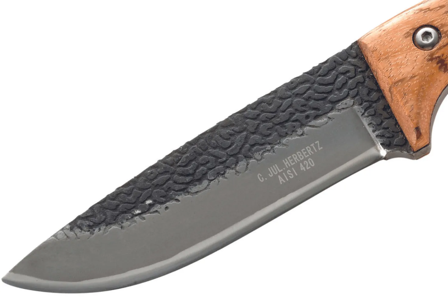 Couteau Herbertz 104210 lame en inox 10,5cm manche en bois de zèbre avec étui