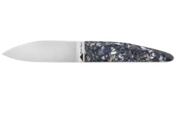 Couteau à huître Charles Canon manche en coquille de moules fabriqué en France + coffret en bois