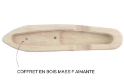 Couteau à huître Charles Canon manche en coquille de moules fabriqué en France + coffret en bois