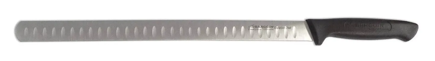 Couteau à jambon Bargoin Creative Chef lame alvéolée 28cm manche noir