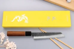 Couteau kiritsuke 15cm japonais artisanal Yuzo Black Nashiji