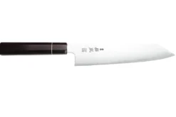 Couteau kiritsuke 24cm japonais artisanal Sukenari ZDP-189 San Maï manche en ébène